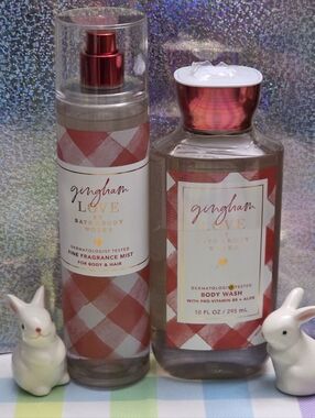 Bath & Body Works Gingham Love Fine Fragrance Mist & Body Wash Set NEW